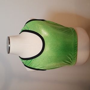 Lime Green  Dance Crop Top
